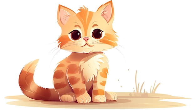 un mignon petit chat en style vectoriel