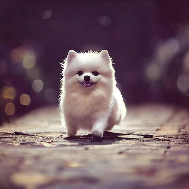 Un mignon petit chien pomerian 2