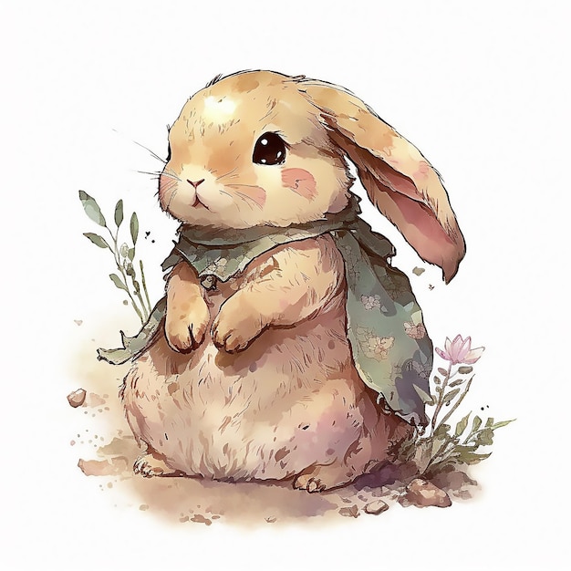 Mignon petit lapin kawaii