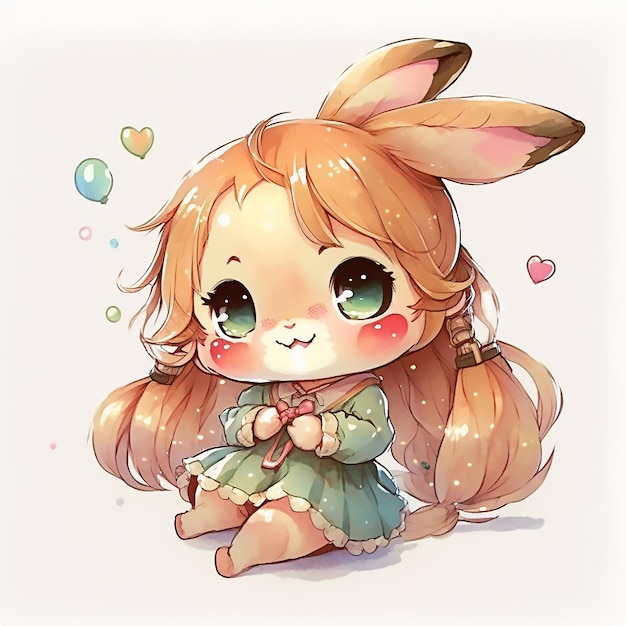 Mignon petit lapin kawaii