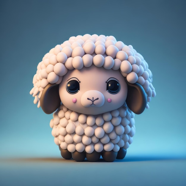 mignon petit mouton animé hyper réaliste en 3D