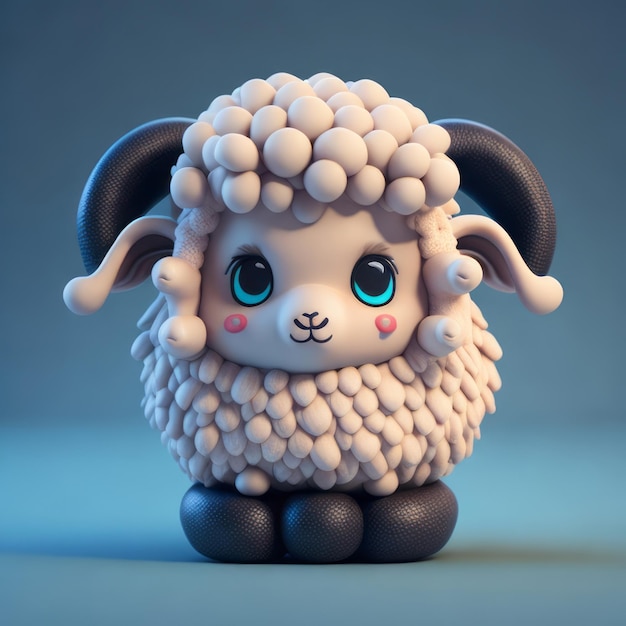 mignon petit mouton animé hyper réaliste en 3D