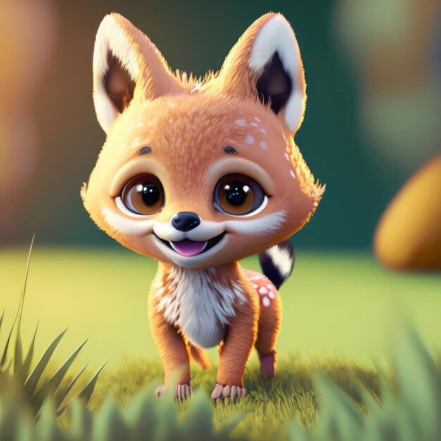 Mignon petit personnage 3d chacal