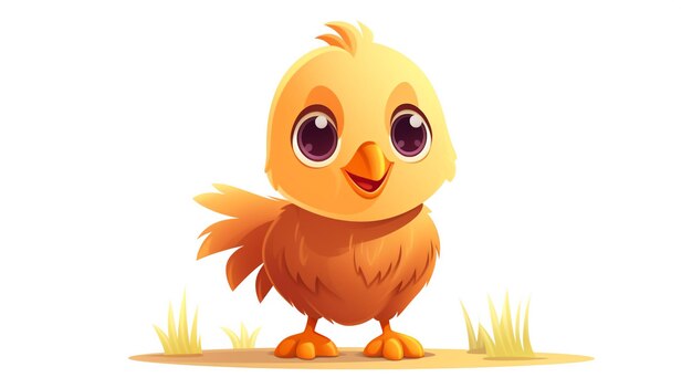 un mignon petit poulet Bantam en style vectoriel