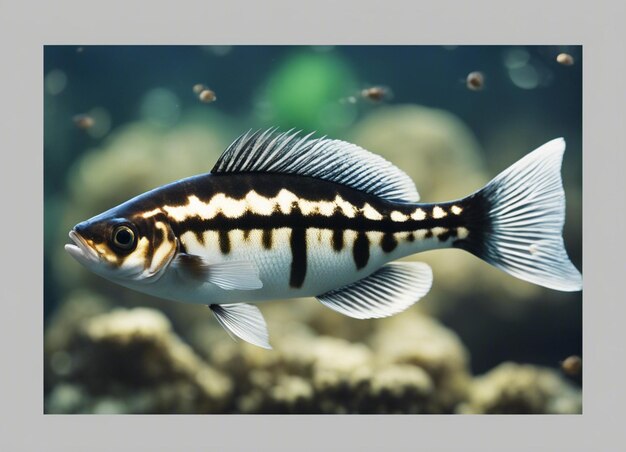 Photo un mignon poisson sous l'eau