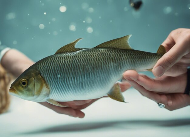 Photo un mignon poisson sous l'eau