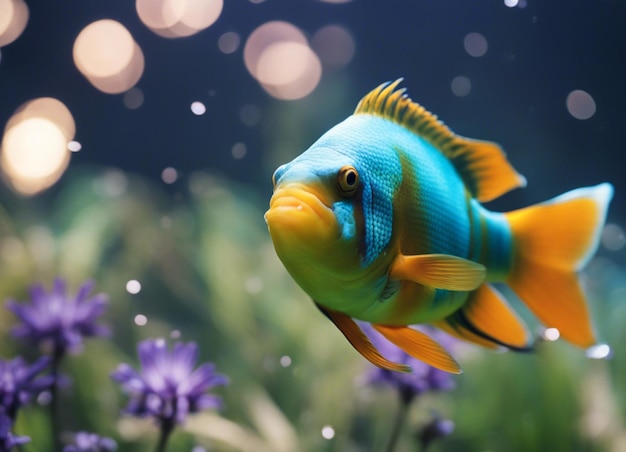 Photo un mignon poisson sous l'eau