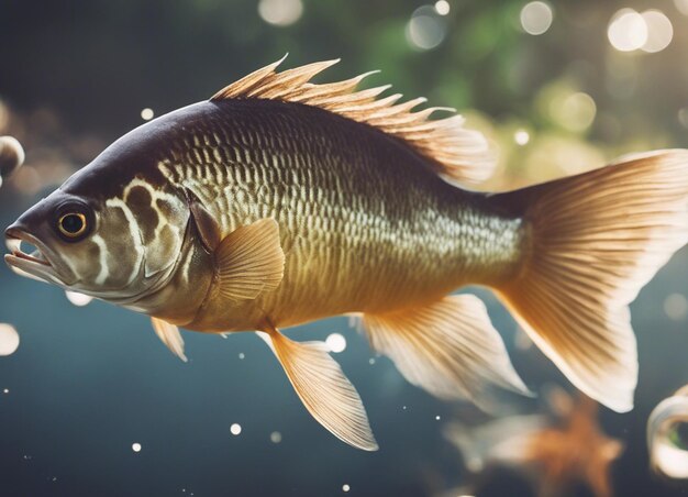 Photo un mignon poisson sous l'eau