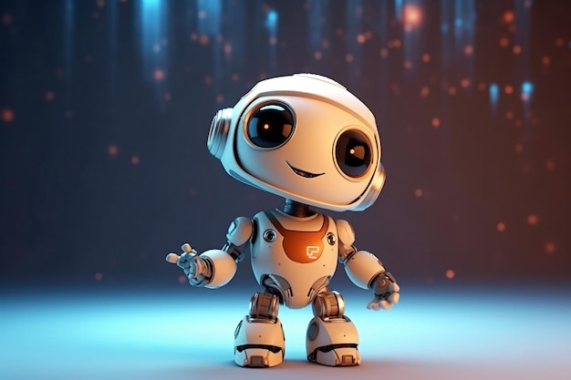 Mignon robot espace pointeur IA générative