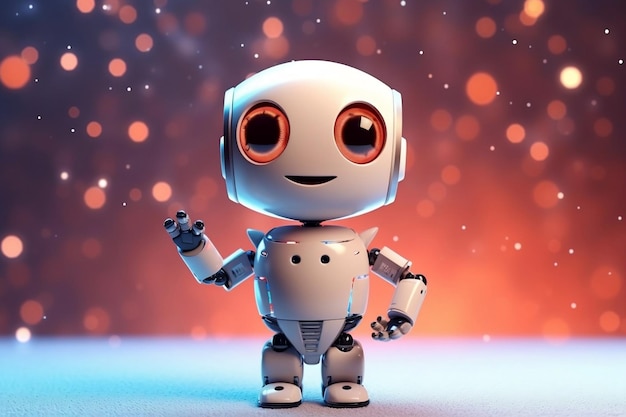 Mignon robot espace pointeur IA générative