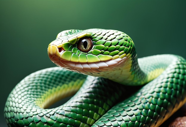 Le mignon serpent vert est une IA générative.