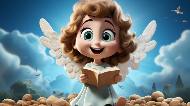 mignons beau drôles bébé ange enfant gamins animation swag dessin animé pixar religion bible ange gardien archange nouveau né