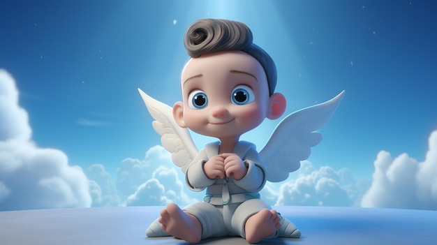 mignons beau drôles bébé ange enfant gamins animation swag dessin animé pixar religion bible ange gardien archange nouveau né