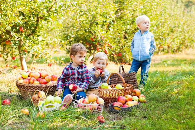 Mignons Enfants De 2 à 3 Ans Lors De L'excursion à La Ferme