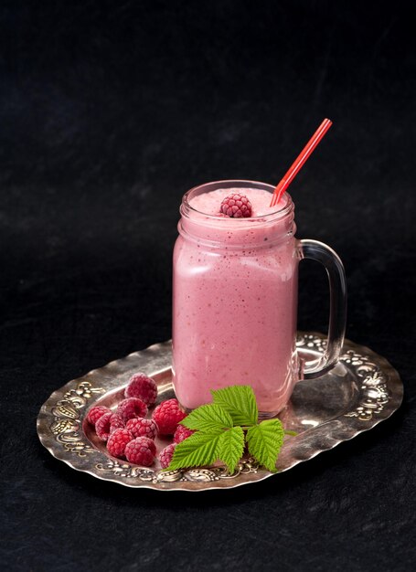 Milk-shake aux framboises