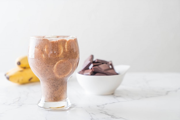 milk-shake à la banane au chocolat