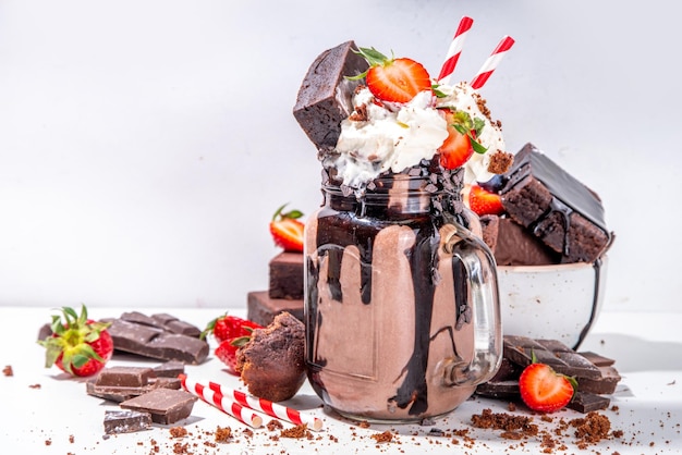 Milk-shake brownie double chocolat