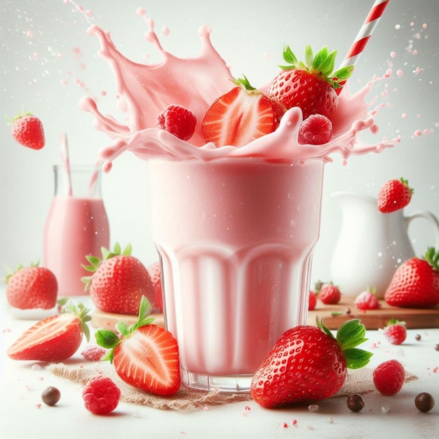 Un milk-shake à la fraise