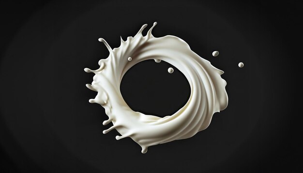 Milk Tornado wave Whimsical Creamy Swirls en 3D Delight