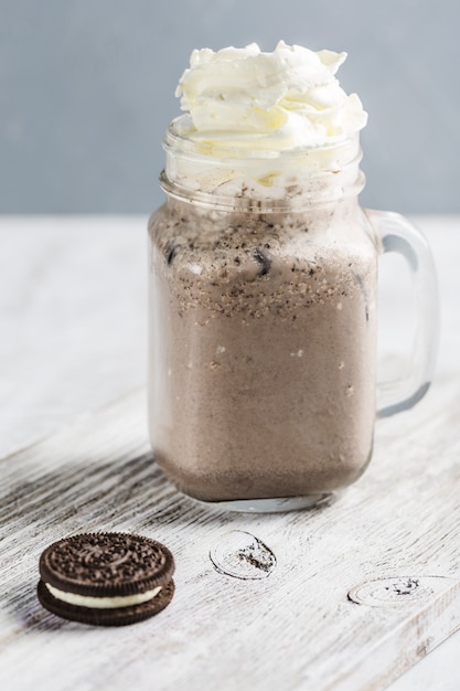 Milkshake au chocolat et à la crème