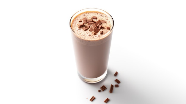 Milkshake au chocolat dans un verre