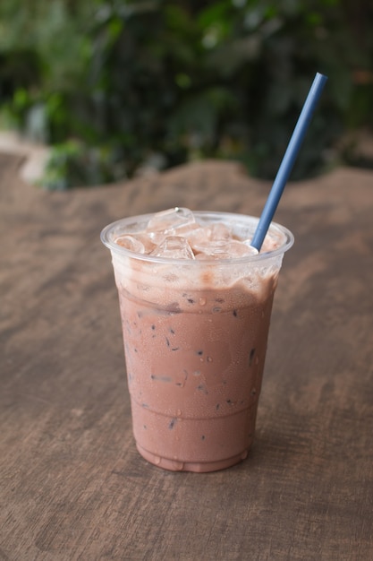 Milkshake au chocolat glacé