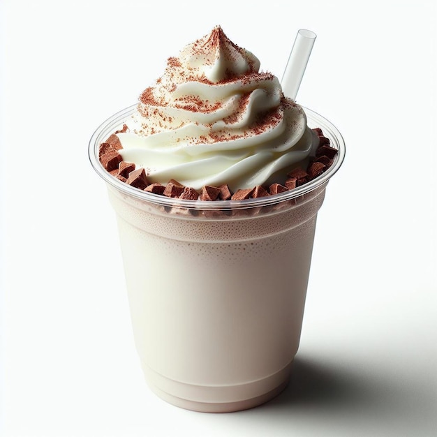 Milkshake avec de la crème à la vanille