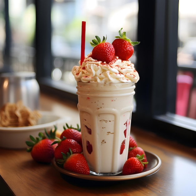 Milkshake crémeux à la vanille et à la fraise Taste of Heaven