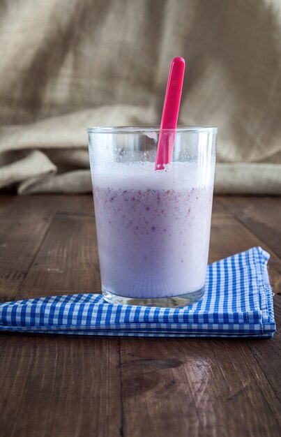 Milkshake à la fraise fraîche