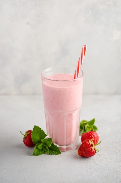 Milkshake à la fraise.