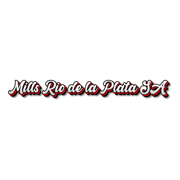 Photo millsriodelaplatasa texte en 3d argent rouge noir blanc fond photo jpg