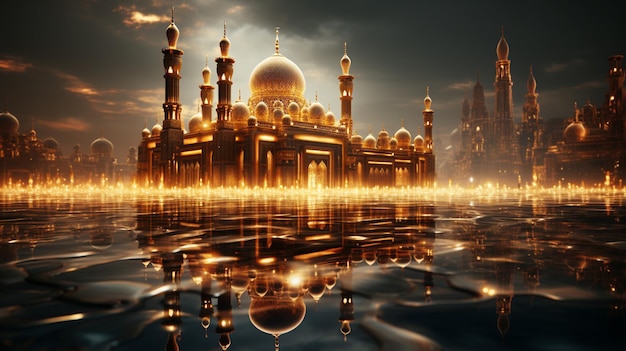 Les minarets dorés symbolisent la spiritualité et la culture arabes