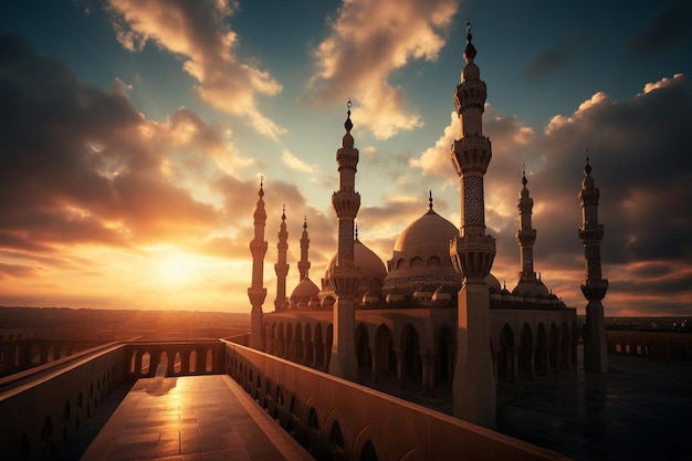 Les minarets des mosquées touchent le ciel