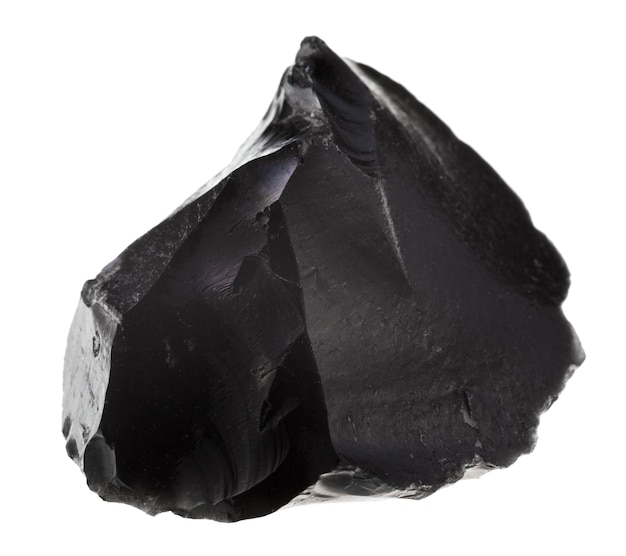 Minéral d'obsidienne noire