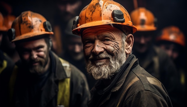 Les mineurs de la mine Portait photographie