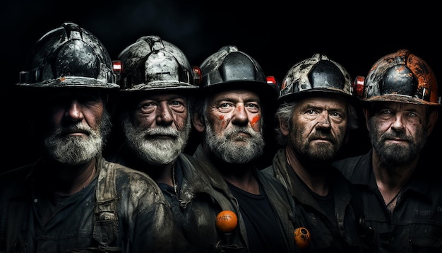 Les mineurs de la mine Portait photographie