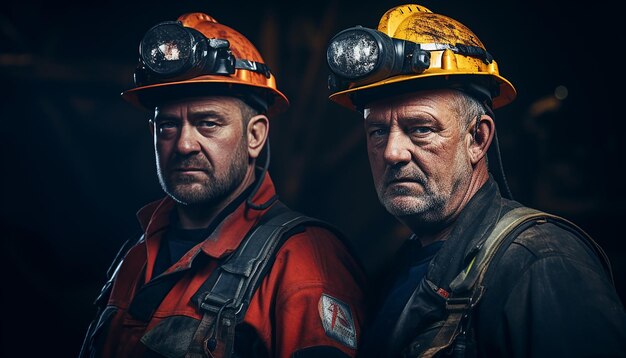 Les mineurs de la mine Portait photographie