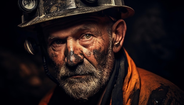 Les mineurs de la mine Portait photographie