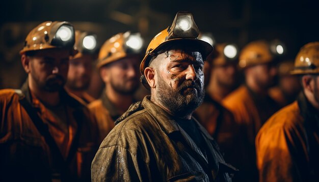 Les mineurs de la mine Portait photographie