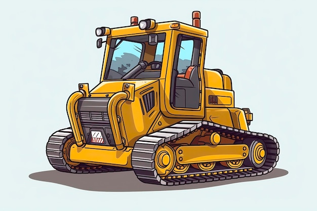 Mini Buldozer Illustration Illustration de transport IA générative