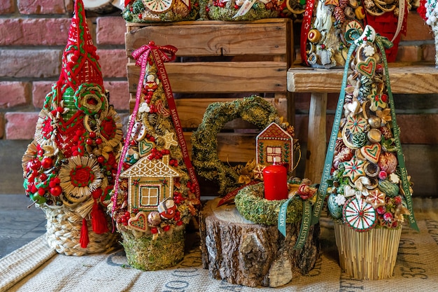 Mini décoration de cônes de table d'arbre de Noël pour la célébration du nouvel an