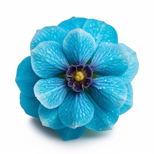 Mini fleur bleue isolée