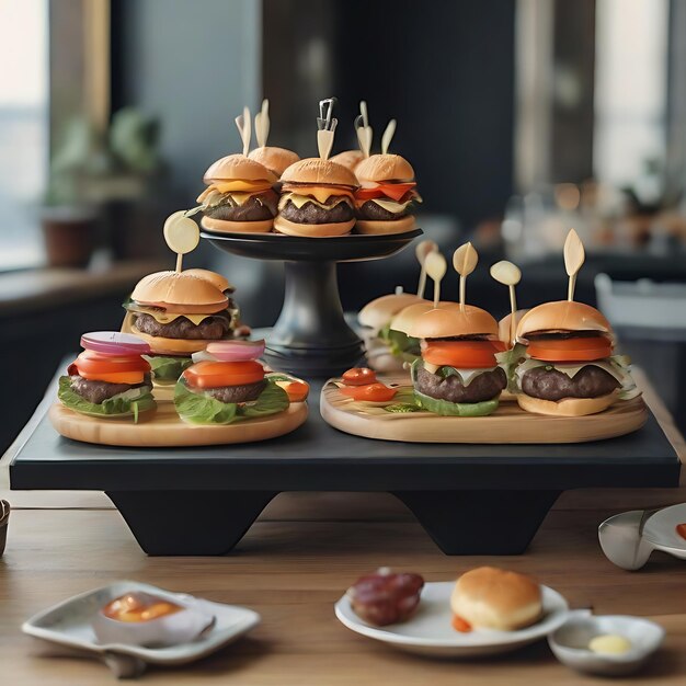 mini hamburgers de table AI