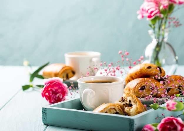 Mini pain aux croissants frais