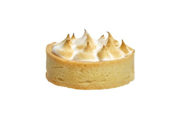 Mini tarte sucrée isolé sur fond blanc