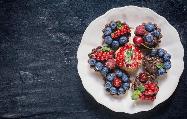 Des mini tartes faites maison.