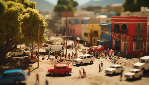 Minimal Fiestas Patrias Chile avec des objets miniatures Festival célébration diorama