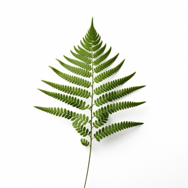 Minimalisme complexe Une plante de fougère verte dans le style de l'artisanat de studio américain