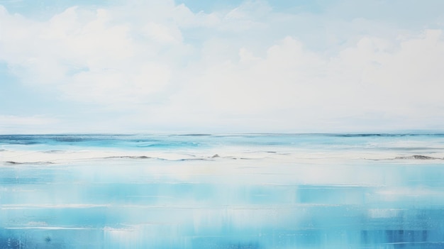 Minimalisme contemplatif Art de l'eau de plage avec le ciel par Carrie Schaeffer