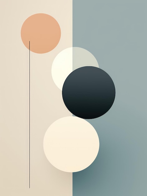 Photo minimalist graphic art design in pastel colors ai generated 3d image